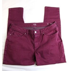 ANA Jeans A New Approach Burgundy Skinny Ankle Women's Size 12